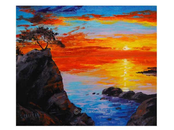 Море и горы акрилом