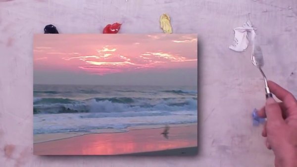 Море акрилом для начинающих