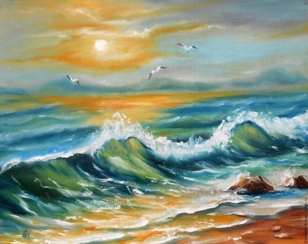 Волны акрилом