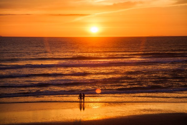 Лето пляж закат