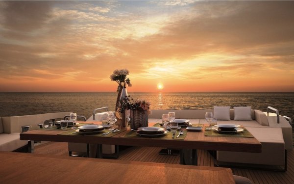 Вид с балкона на закат