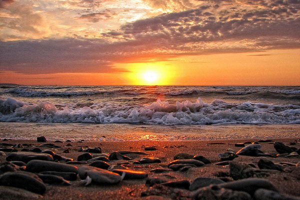 Закат на Азовском море