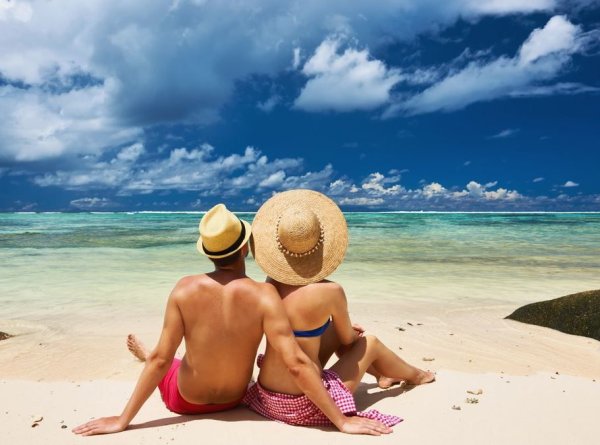 Доминикана пара на пляже