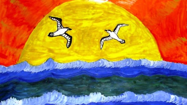 Рисованный пляж