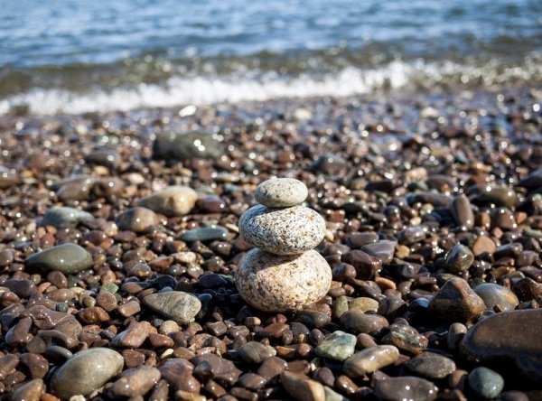 Пляж галька