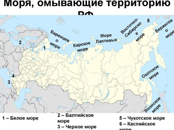 Россия омывается водами трех океанов