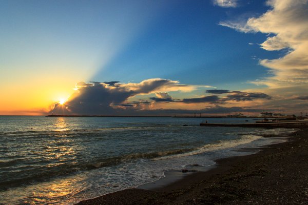 Вечернее чёрное море Сочи Адлер