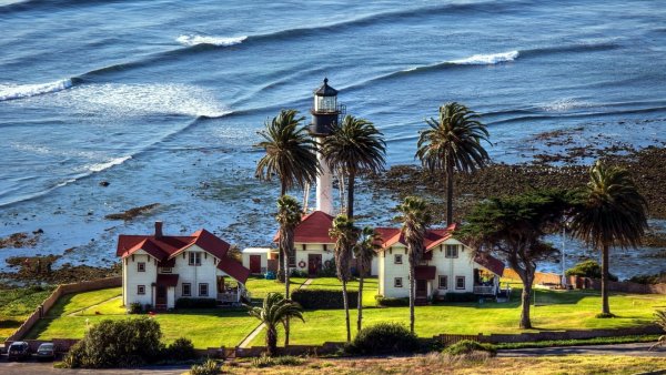 Мальдивы, океан, пальмы, бунгало