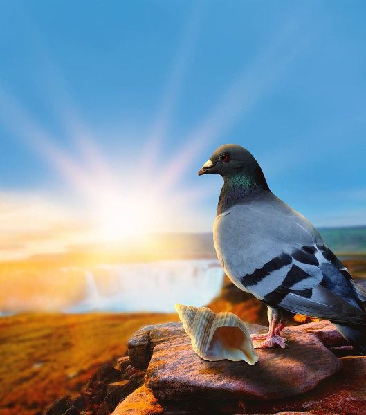 Много голубей