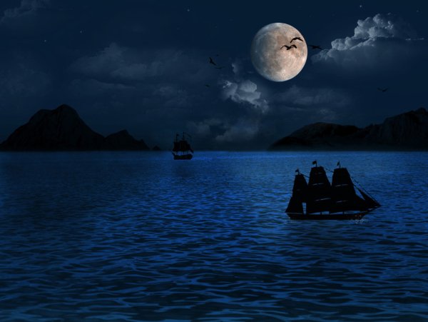 Море Луна корабль