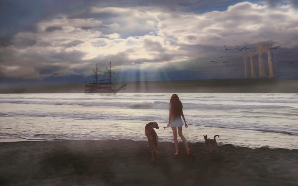 Девушка на Пристани