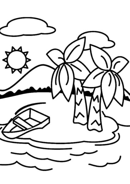 Раскраска пейзаж