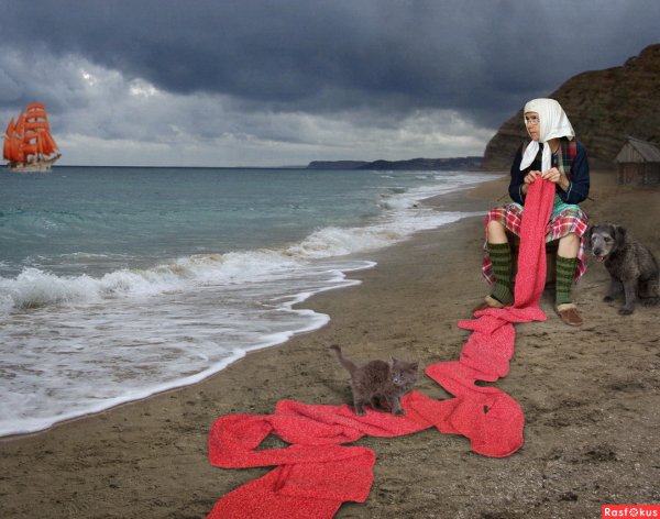 Девушка море корабль