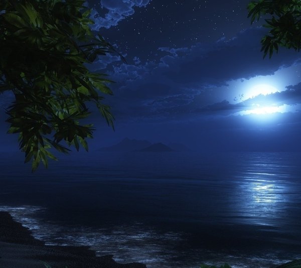 Лунная дорожка на море