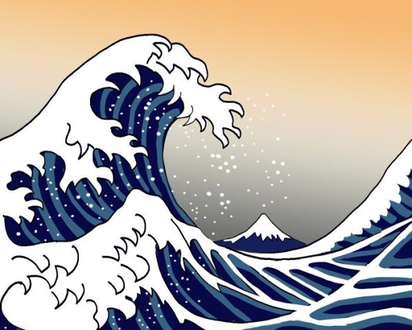 Стилизованные морские волны