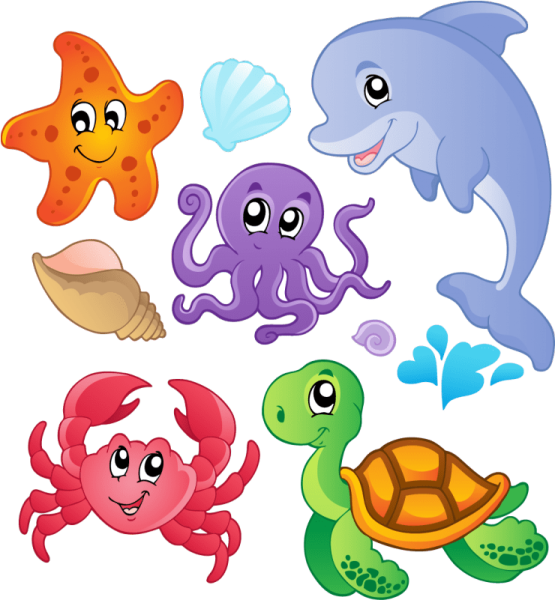 Морские обитатели для детей