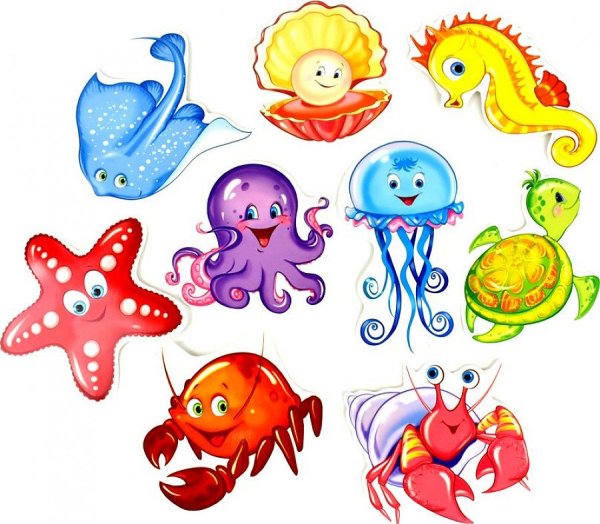 Обитатели моря для детей