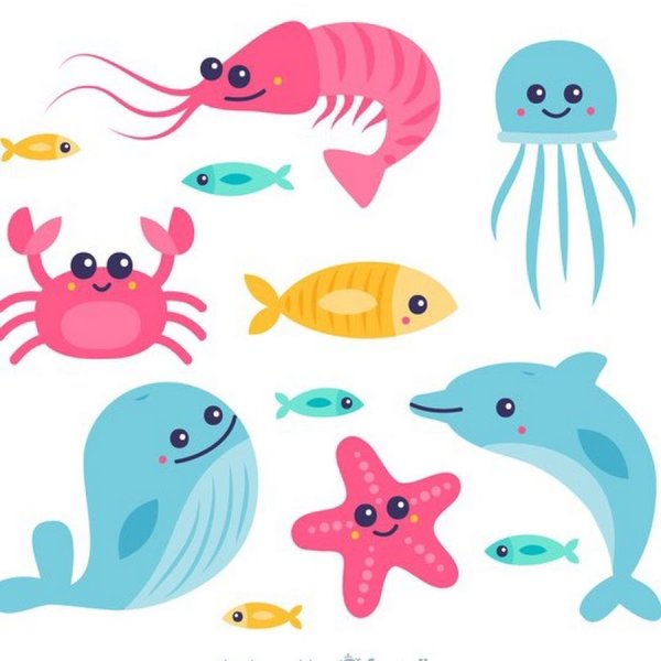 Морские животные для детей
