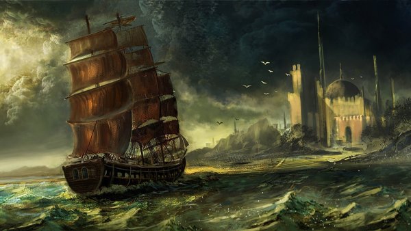Пиратские корабли обои фэнтези