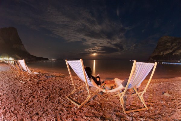 Коктебель Крым ночная набережная