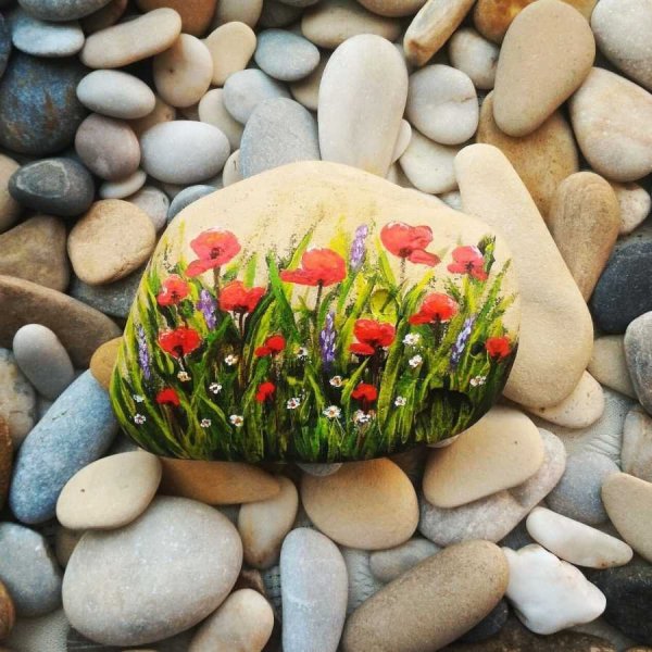 Разрисованные камни для сада
