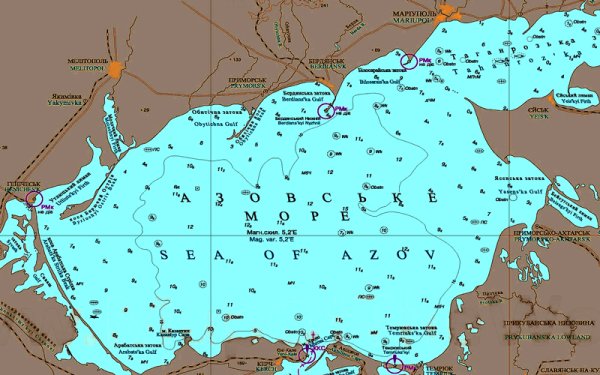 Крым карта глубин моря