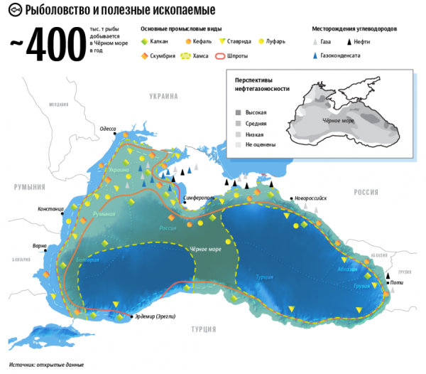 Географическая карта Юга России