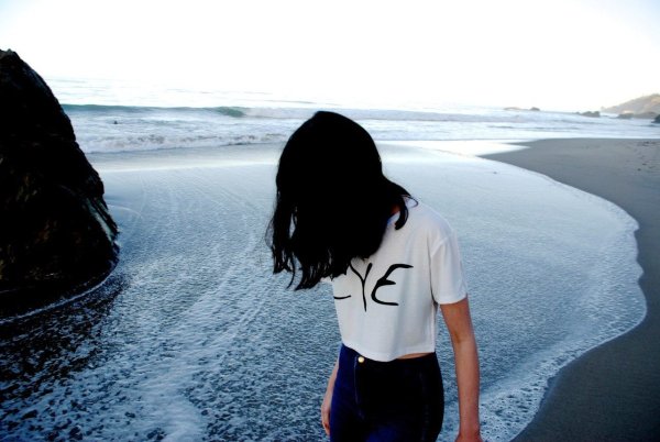 Фиолетовый закат на море