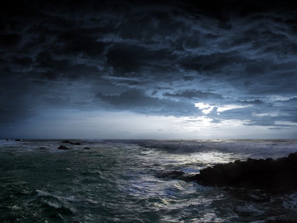 Исландия Атлантический океан берег шторм