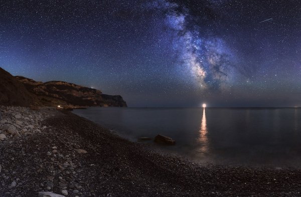 Луна звезды море