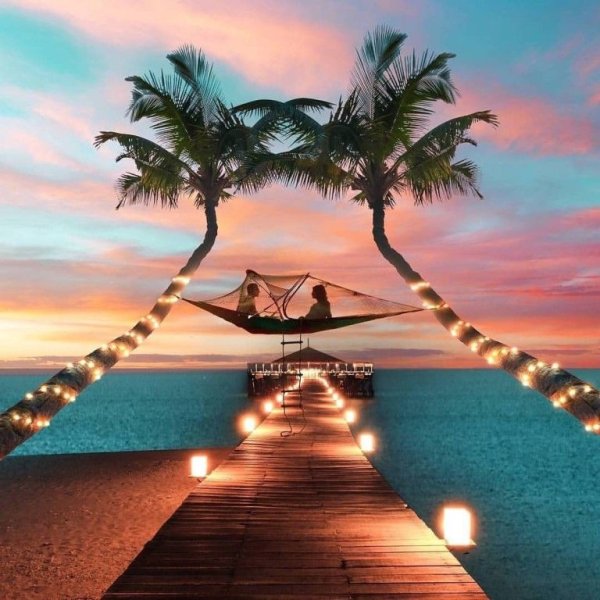 Мальдивы закат