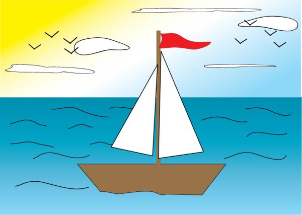 Рисование кораблик