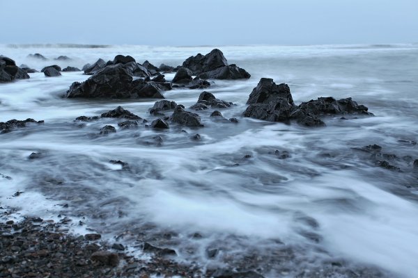 Побережье Охотского моря зимой