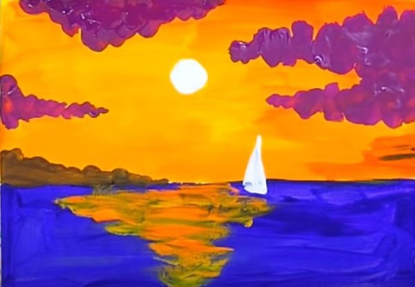 Картина закат солнца