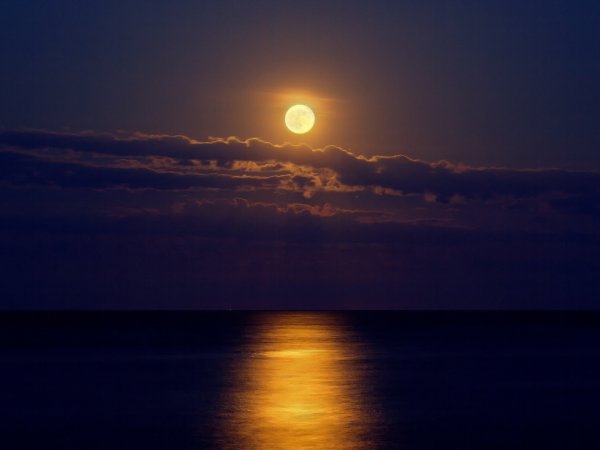 Ночь Луна море