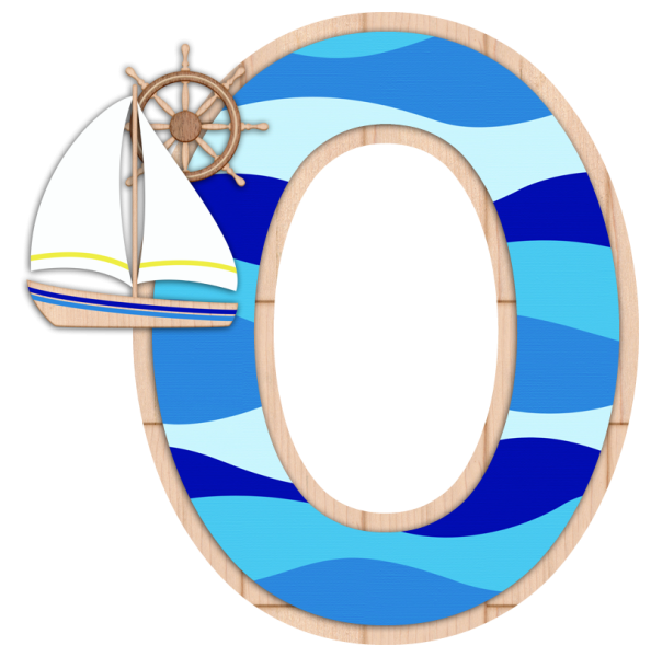 Буквы алфавита в морском стиле