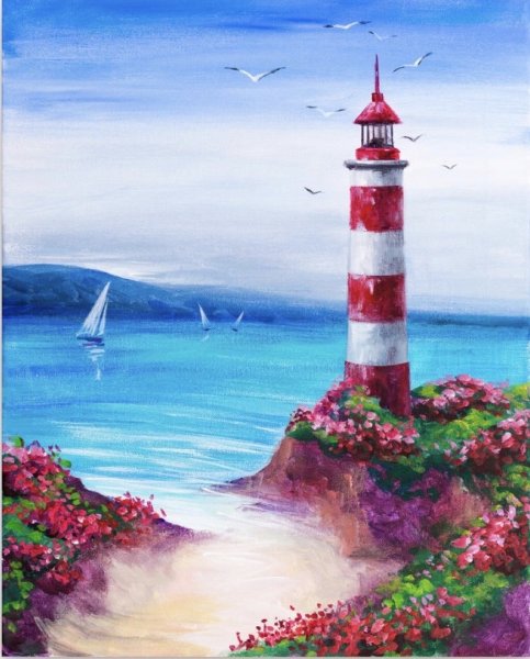 Маяк акрилом