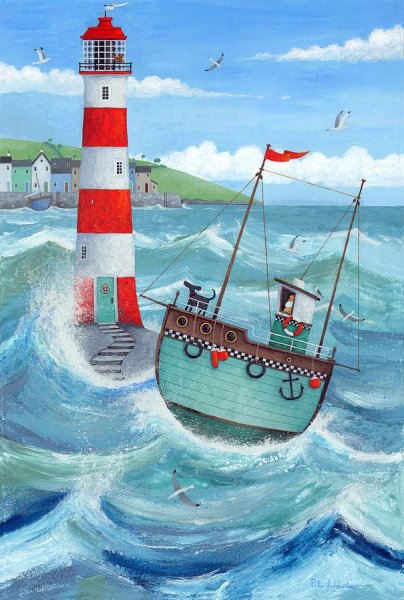 Живопись импрессионистов море Маяк скалы