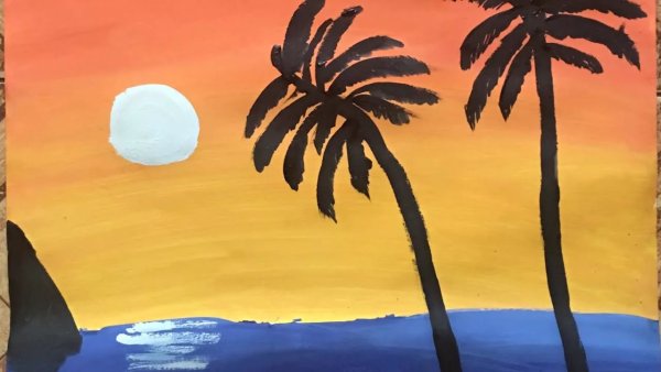 Закат карандашом