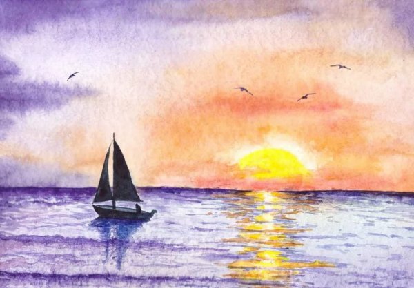 Красивые пейзажи для рисования