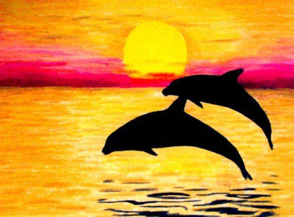 Закат рисунок