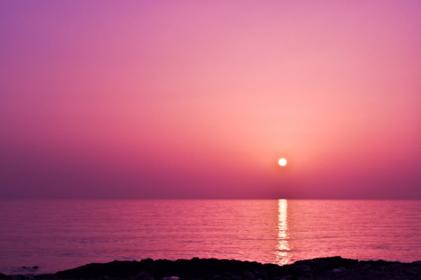 Нежно розовый закат