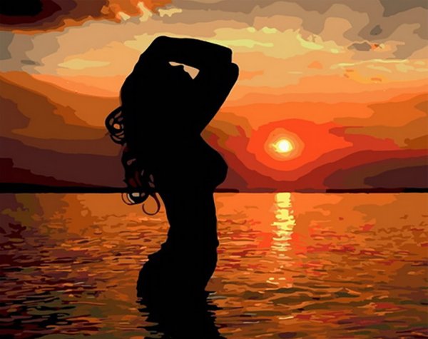 Красивые девушки на закате