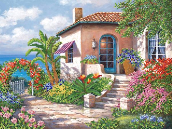 Красивый дом с садом