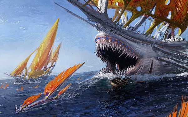 Нападение акулы МЕГАЛОДОН