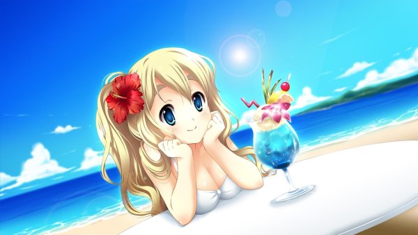 Аниме девушки на море