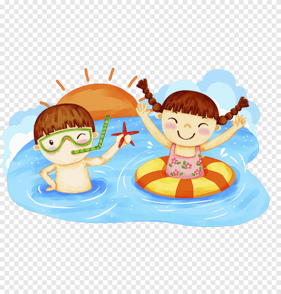 Маленькая девочка тонет в море