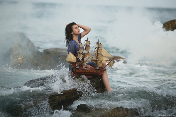 Девушка море корабль
