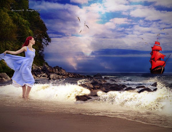 Девушка на корабле