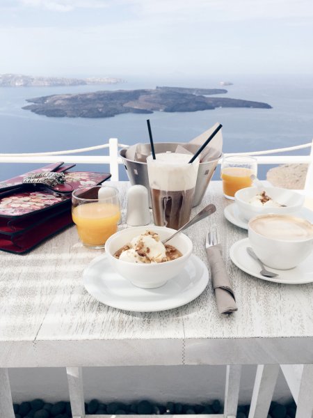Греция Санторини завтрак